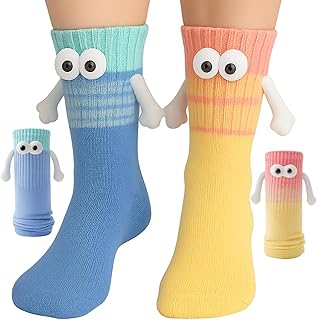 Funny Socks for Couples Friends, Magnetic Holding Hands Socks, Cute Valentine's Day Birthday Gifts