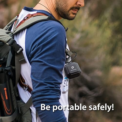 Miniatura 6 de Whitestone - Carcasa protectora de cuerpo completo con mosquetón diseñada para Galaxy Buds 2Galaxy Buds ProGalaxy Buds Live, color negro