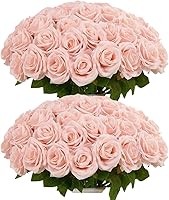 Vista 8 de Rosas Artificiales 10 unidades Ramo de Flores Abiertas Tallos de Rosas Artificiales para Arreglos de Boda, Ramo de Novia, Centro de Mesa, Flores