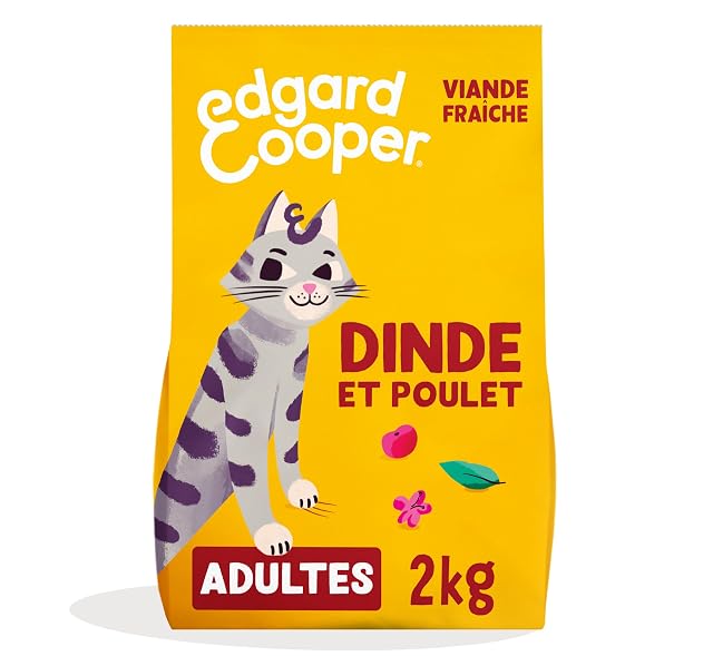 Edgard & Cooper - Croquetas de Gato esterilizadas para Adultos, (Dinda y Pollo, 2kg), Carne Fresca y proteína…