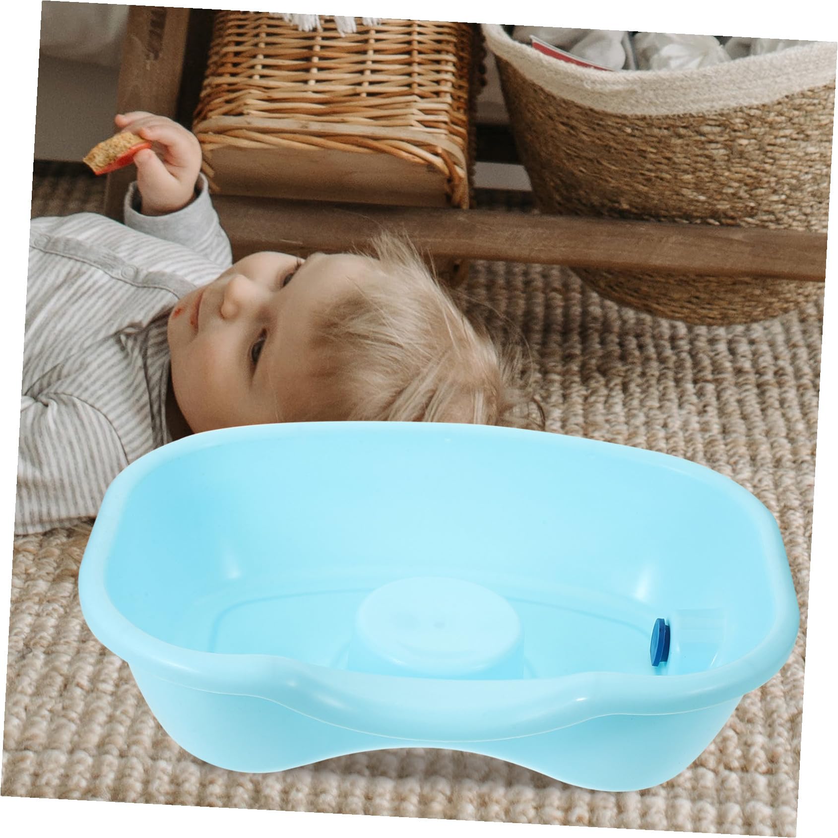 Hohopeti Ergonomisches Haarwaschbecken für Senioren und Bettlägerige Waschschüssel mit Nackenstütze für Bequemes Haarewaschen im Bett Tragbar und Geeignet für Erwachsene Schwangere