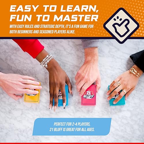 Miniatura 3 de 21 Bluff - El mejor juego de cartas de estrategia y bluffing para una noche de juegos en familia - Juego de fiesta divertido y de ritmo rápido para