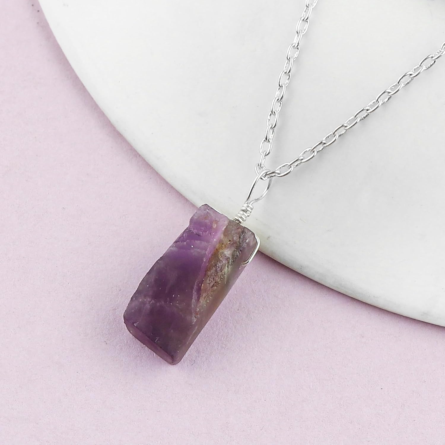 Natural Raw Gemstones, Rough Stones Crystals Jewelry, Handmade Fashion Jewelry for Women, Wicca & Reiki Healing Crystals, Bohemian, Christmas Gift - Image 4