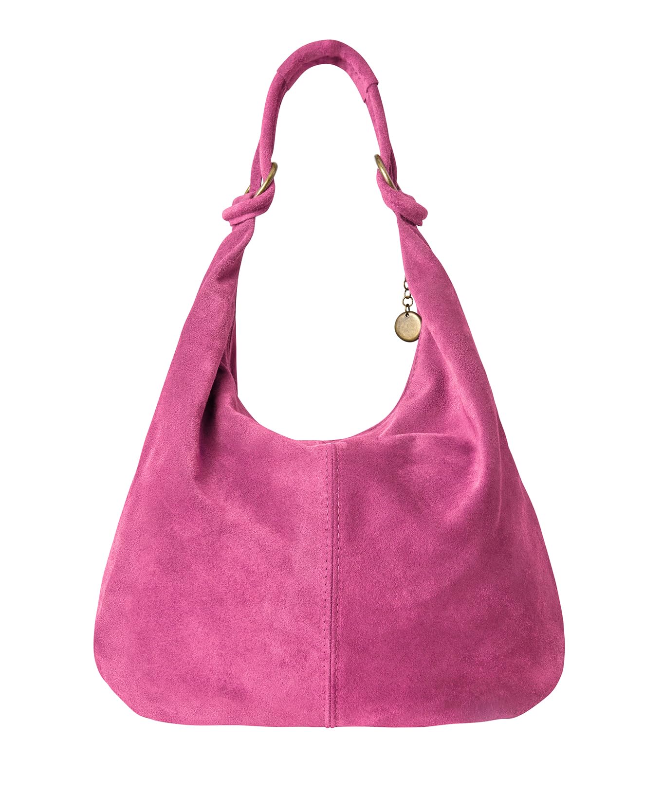 Joe Browns Women's Pink Slouch Shoulder Strap Suede Bag In