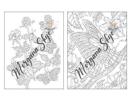 Miniatura 8 de 100 Nature Scenes A Whimsical Coloring Book Featuring 100 Fun and Relaxing Nature Inspired Designs with Cute Animals, Beautiful Flowers, Lovely