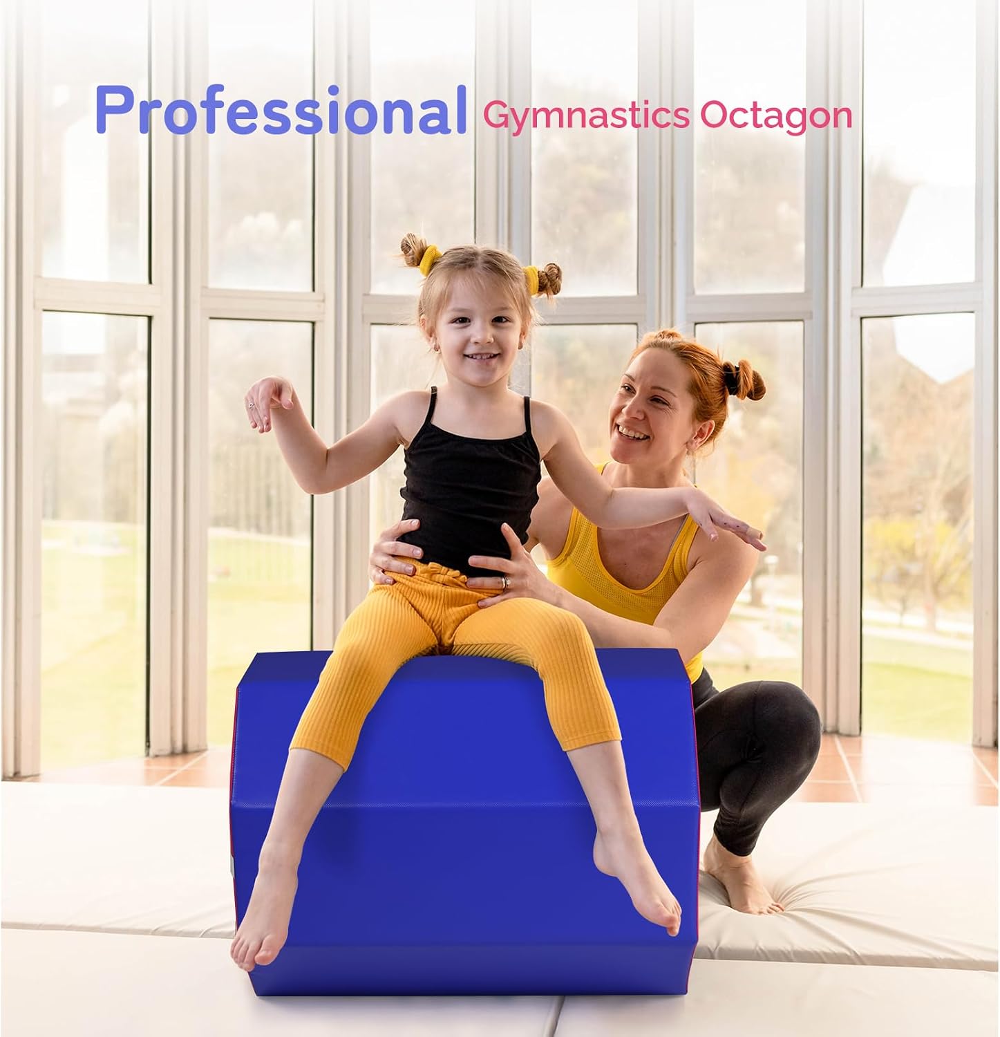 Matladin Gymnastics Octagon Tumbler Skill Shape Trainer, Exercise Gymnastic Equipment Backbend, Handsprings Tumbling Mat for Gym Exercise Cheerleading Martial Arts Home Use