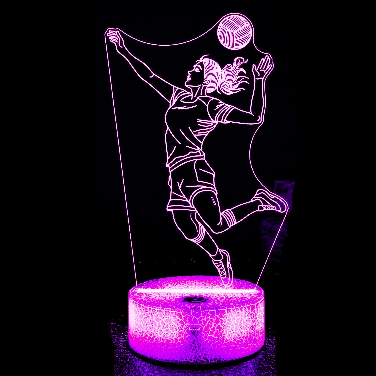Nastrojowe światło 3D dla siatkarzy, 16 kolorów, USB, lampa stołowa LED, pomysł na prezent do domu, na imprezę, urodziny