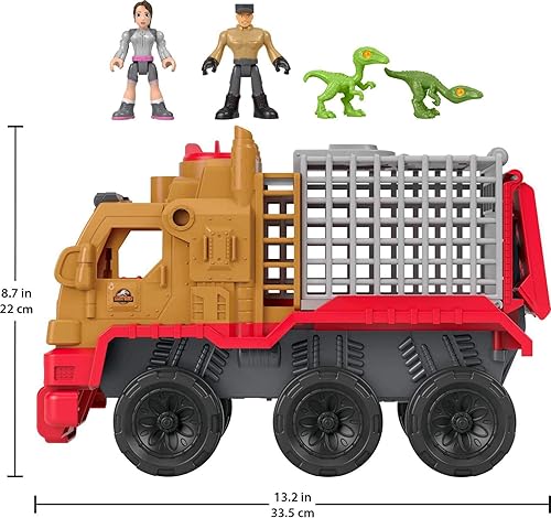 Miniatura 5 de Fisher-Price Imaginext Jurassic World Camp Cretácico Juguetes transportador de dinosaurios y figura posable de Yaz para niños preescolares a partir