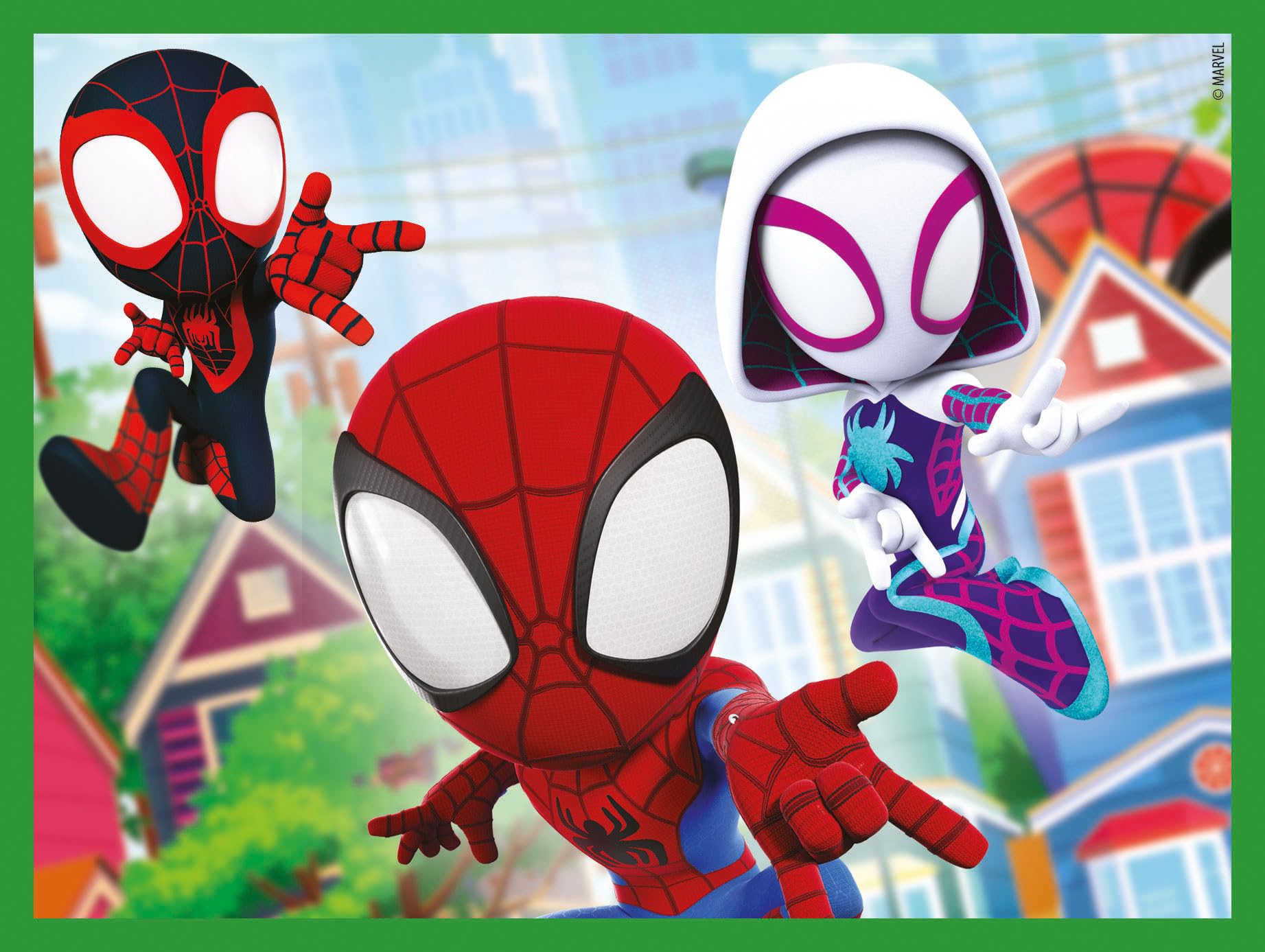 Clementoni Puzzle - Marvel Spidey and His Amazing Friends Un Paquete De 12 Cubos para Armar 6 Imágenes Distintas, Puzzle Infantil 3-5 Años De 12 Piezas, 41198