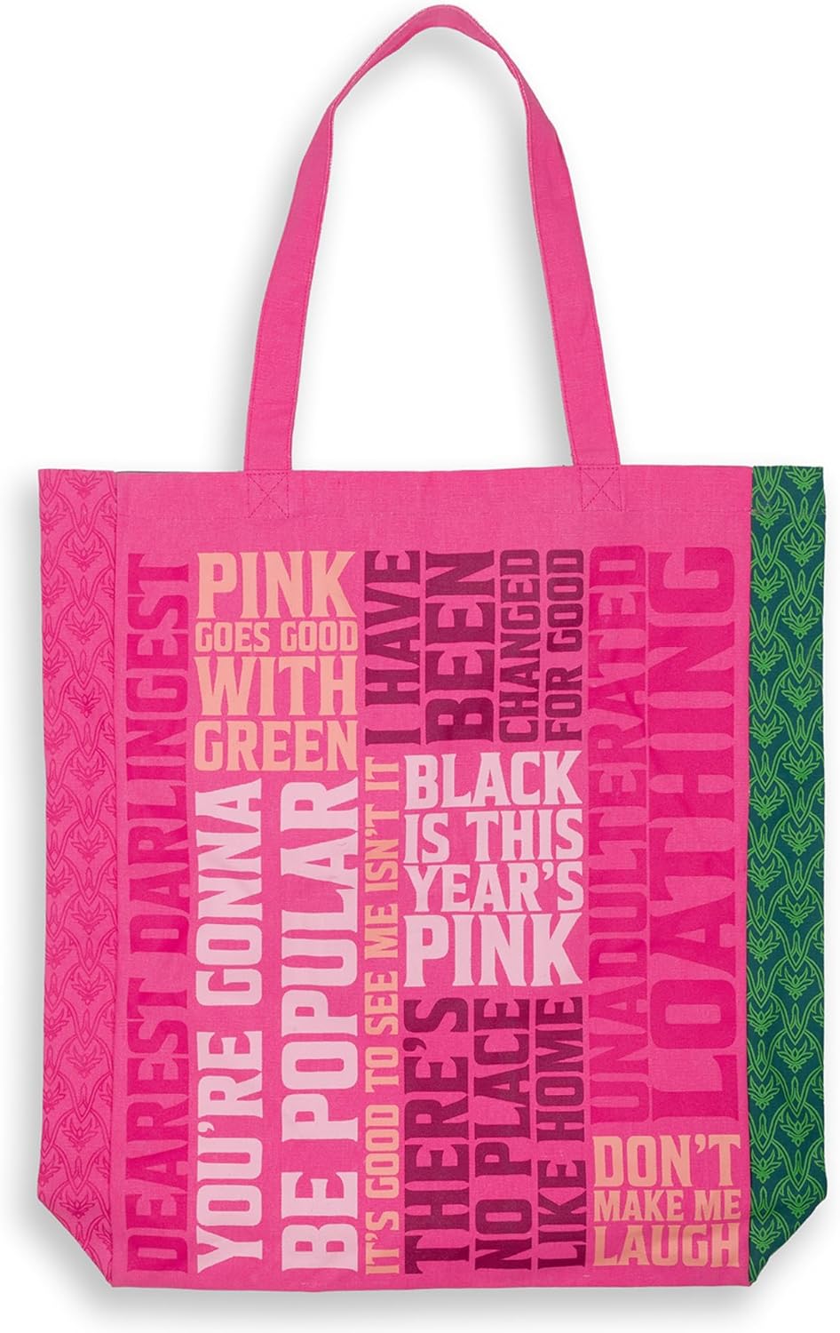 Steel Mill & Co Cute Canvas Tote Bag for Book Lovers, Bookish Reusable/Foldable Bag for Work/Groceries (Wicked Word Cloud) - Image 3