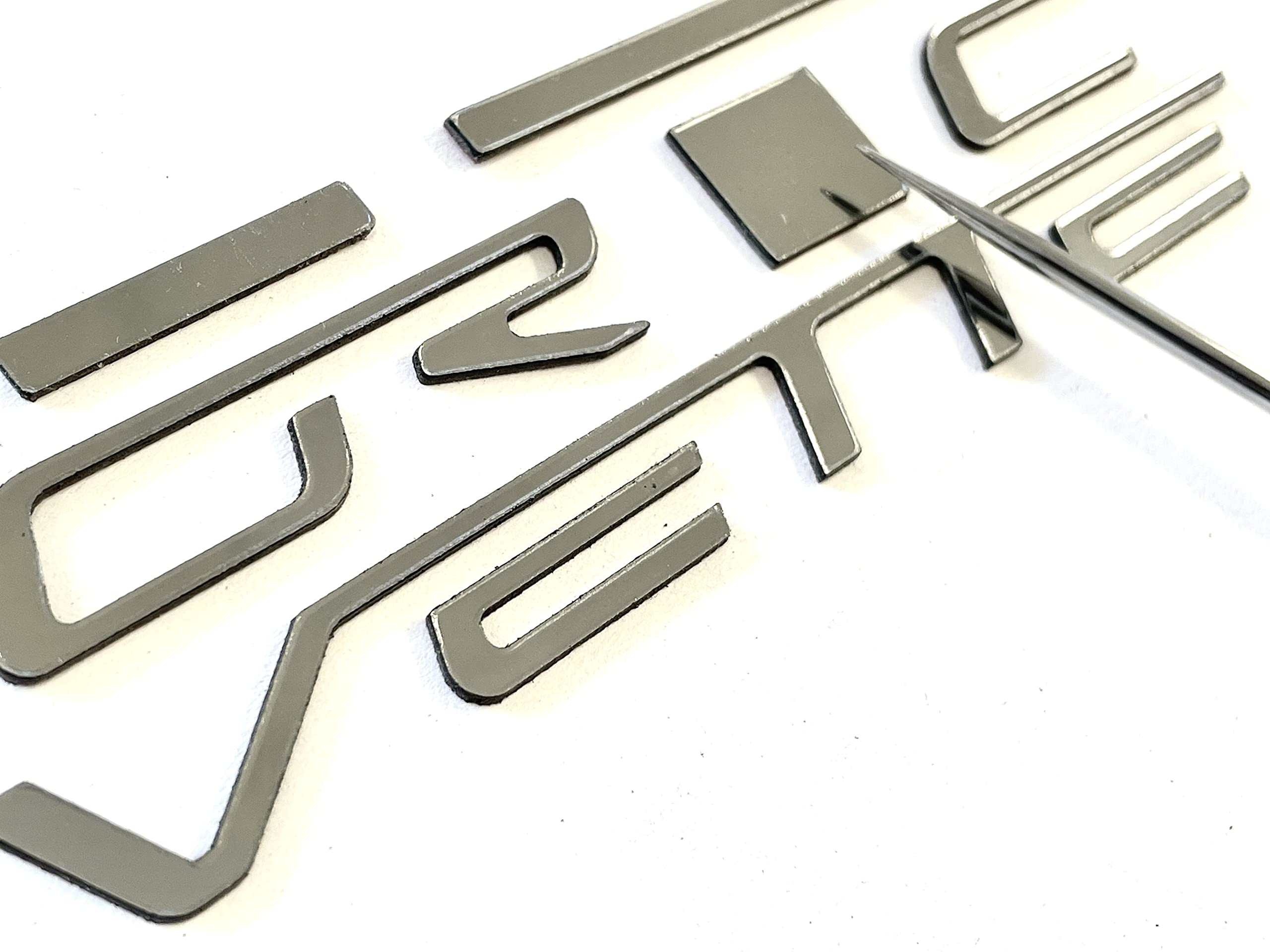 Chrome Dashboard or Rear Bumper Letters Inserts Compatible with Cor_Vette C6 2005-2012 ABS Plastic Not Decals