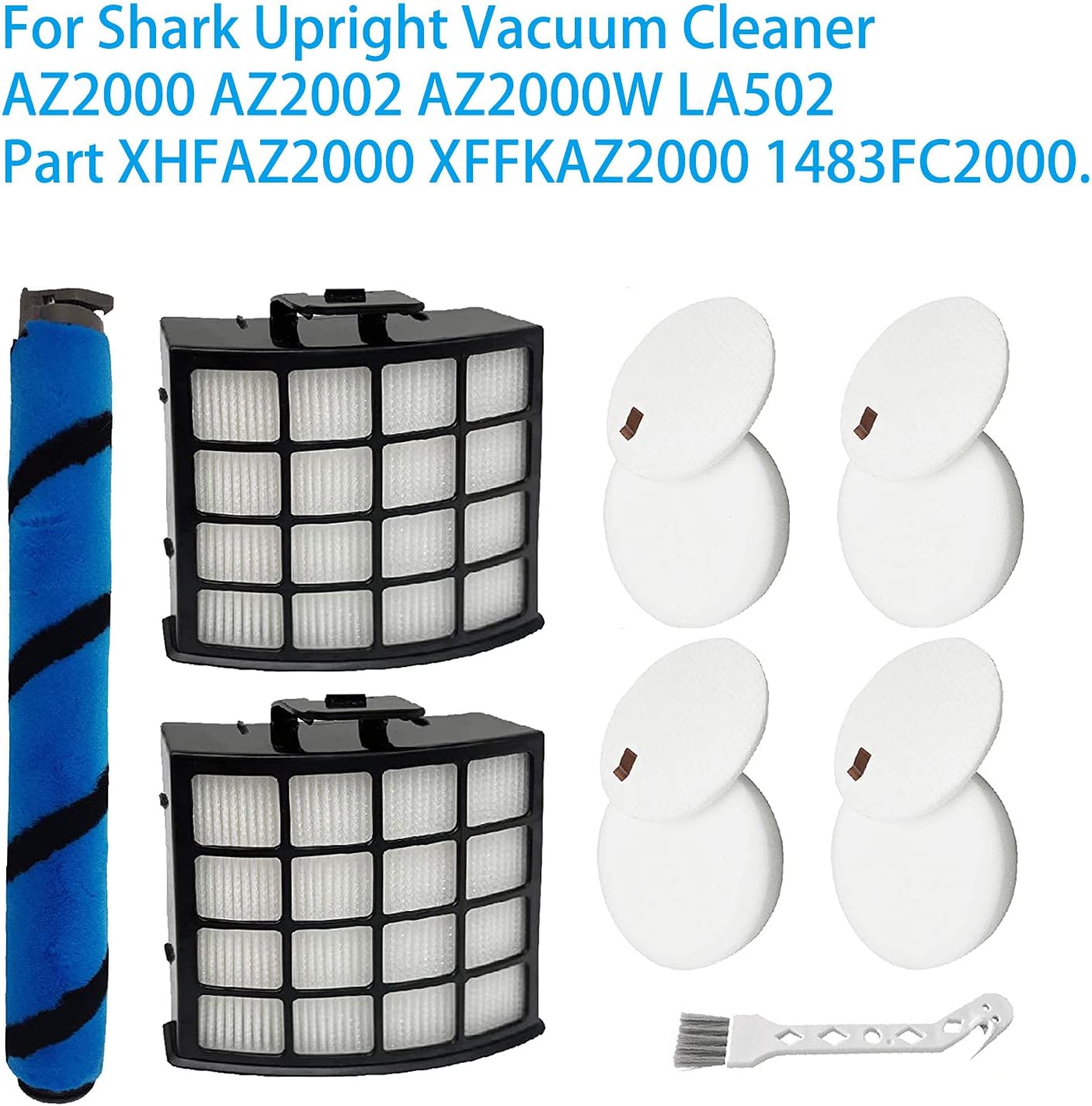 AZ2002 Acessories Kit Replacement For Shark AZ2000 AZ2002 AZ2000W Vertex DuoClean PowerFins Upright Vacuum Cleaner, Part # XHFAZ2000 XFFKAZ2000 1483FC2000
