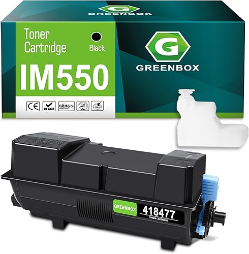 GREENBOX Cartucho de tóner de repuesto compatible para impresora IM550 418477 para impresora IM550F IM600 IM600SRF P800 P801 (25,500 páginas de alto