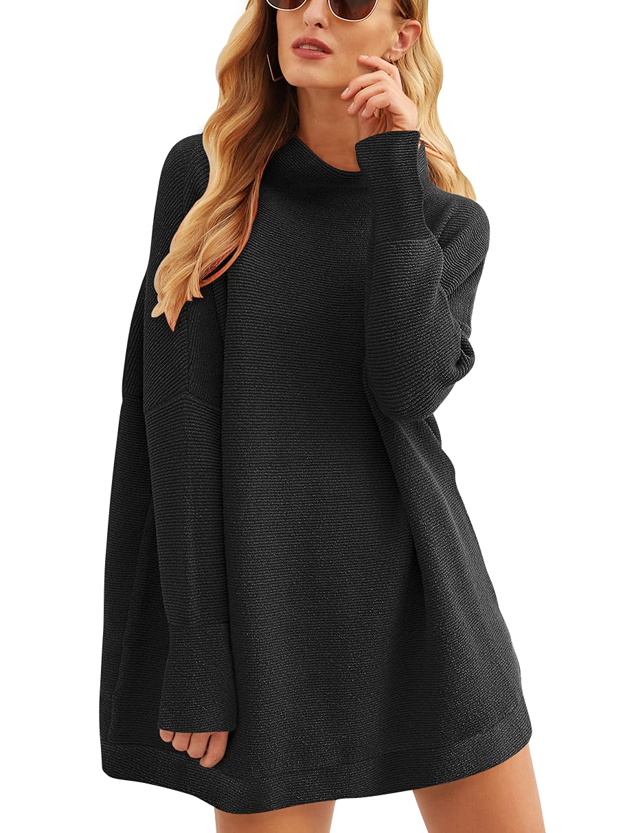 ANRABESS Women Oversized Casual Loose Turtleneck Long Sleeve Slouchy Baggy Knit Tunic Sweaters Pullover 2025 Fall Outfits