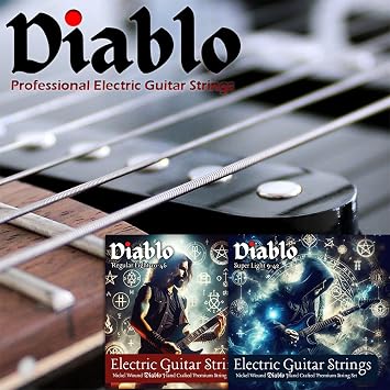 Diablo Electric Guitar Strings Set, 9-42 Super Light Gauge, Nickel Wound Pack