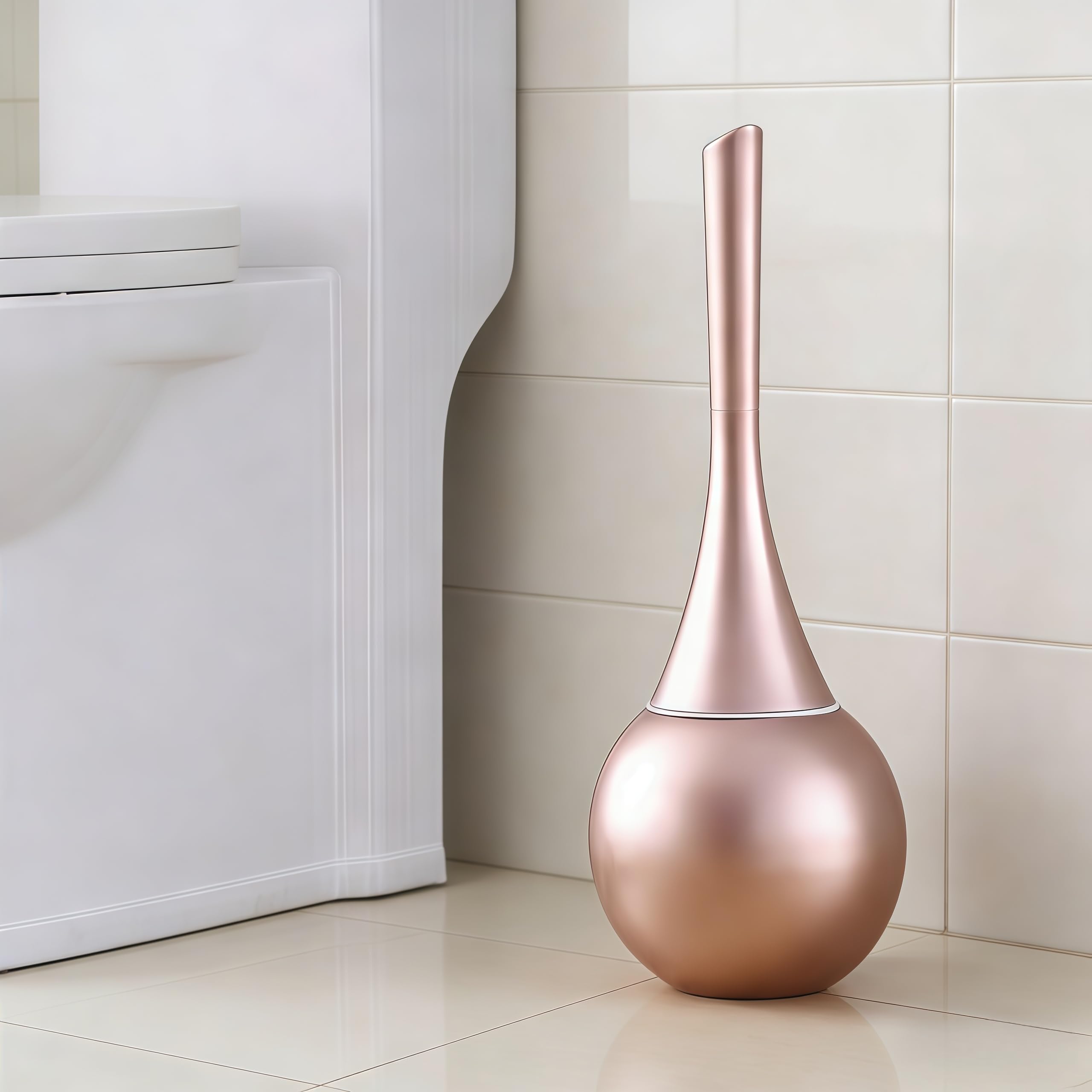 Set scopino for WC in plastica ABS e acciaio inossidabile
