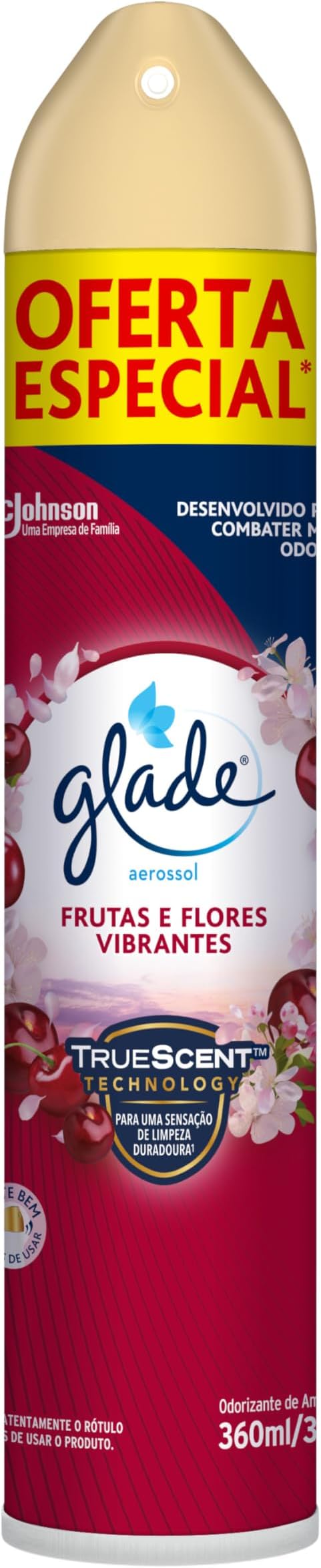 Glade Aromatizador de Ambiente Aerosol Frutas e Flores Vibrantes, 360ml ...