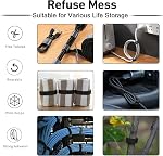 164ft 1/2 inch Fastening Cable Ties, Hitotsu Reusable Hook and Loop Roll, Self-Gripping Bundling Strips for Cord Manage,Home, Office, Electrical Cords, Host Room, Black,2 Roll