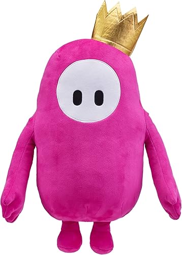 FALL GUYS Moose Toys  Piel original de frijol rosa  Oficial coleccionable de 18 pulgadas, juguetes de peluche grandes súper suaves de lujo, para