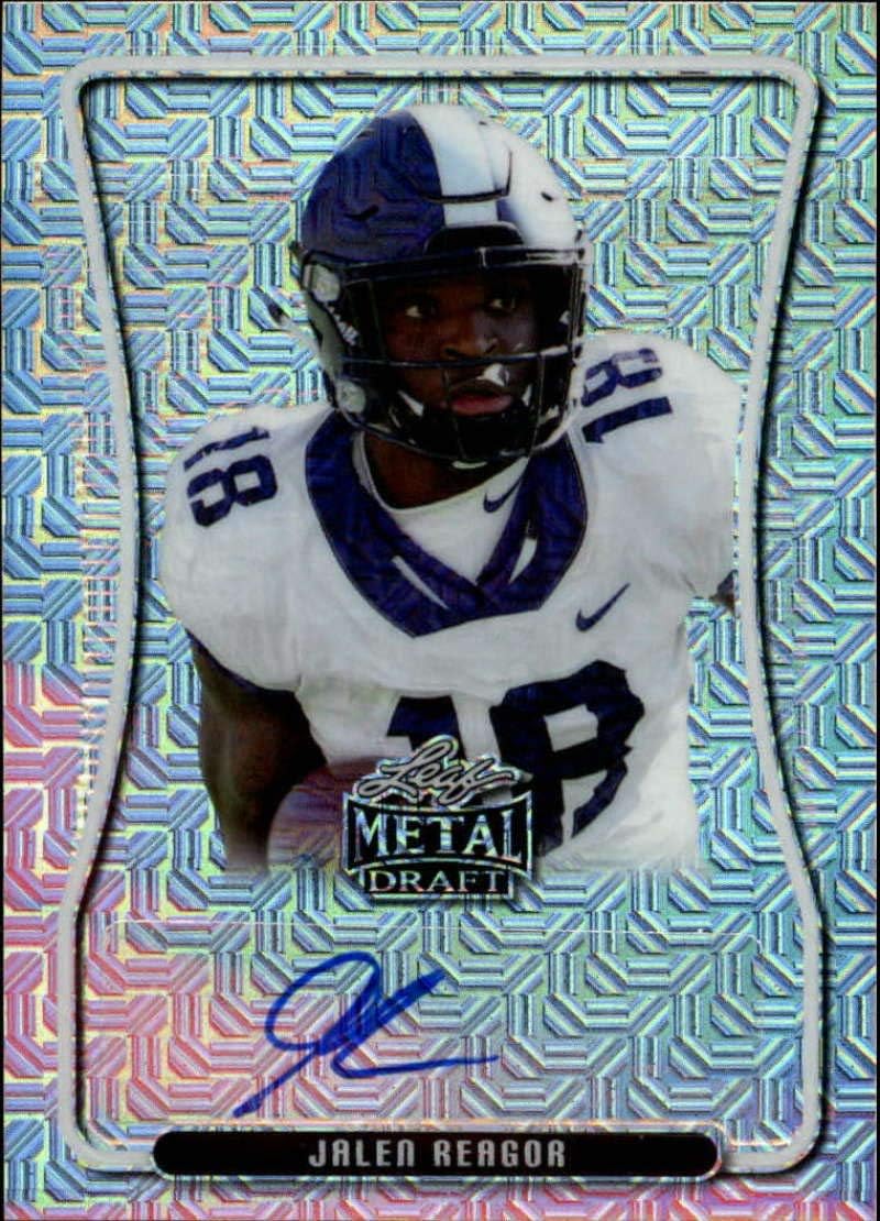 2020 Leaf Metal Draft Portrait Autograph Mojo Silver Football S40#BAP-JR1 Jalen Reagor Auto TCU Horned Frogs Official Player Licensed Rookie Card