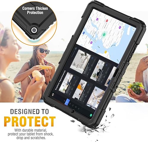 Miniatura 6 de HXCASEAC Funda para Samsung Galaxy Tab A9+ Plus de 11 pulgadas, protectora con protector de pantallacorrea de manosoporte para bolígrafo, resistente