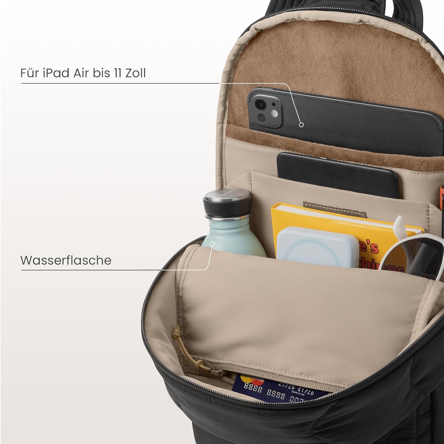 tomtoc Electronics Organizer Travel Case & 10L Puffy Sling Bag Backpack for Women