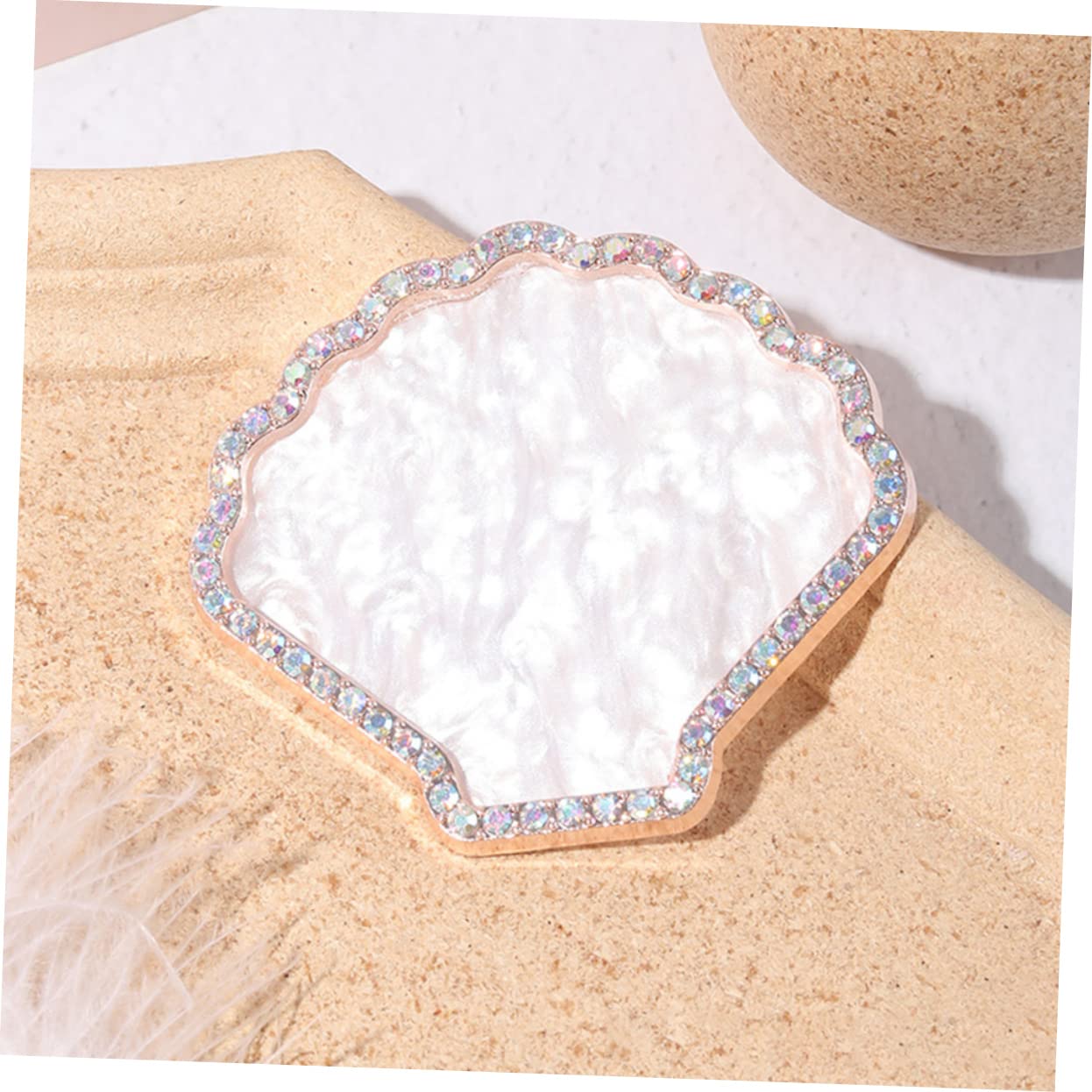 IWOWHERO Shell Display Board Polish Tray Nail Art Pallet for Nail Mixing Nail Polish Decorative Nail Art St