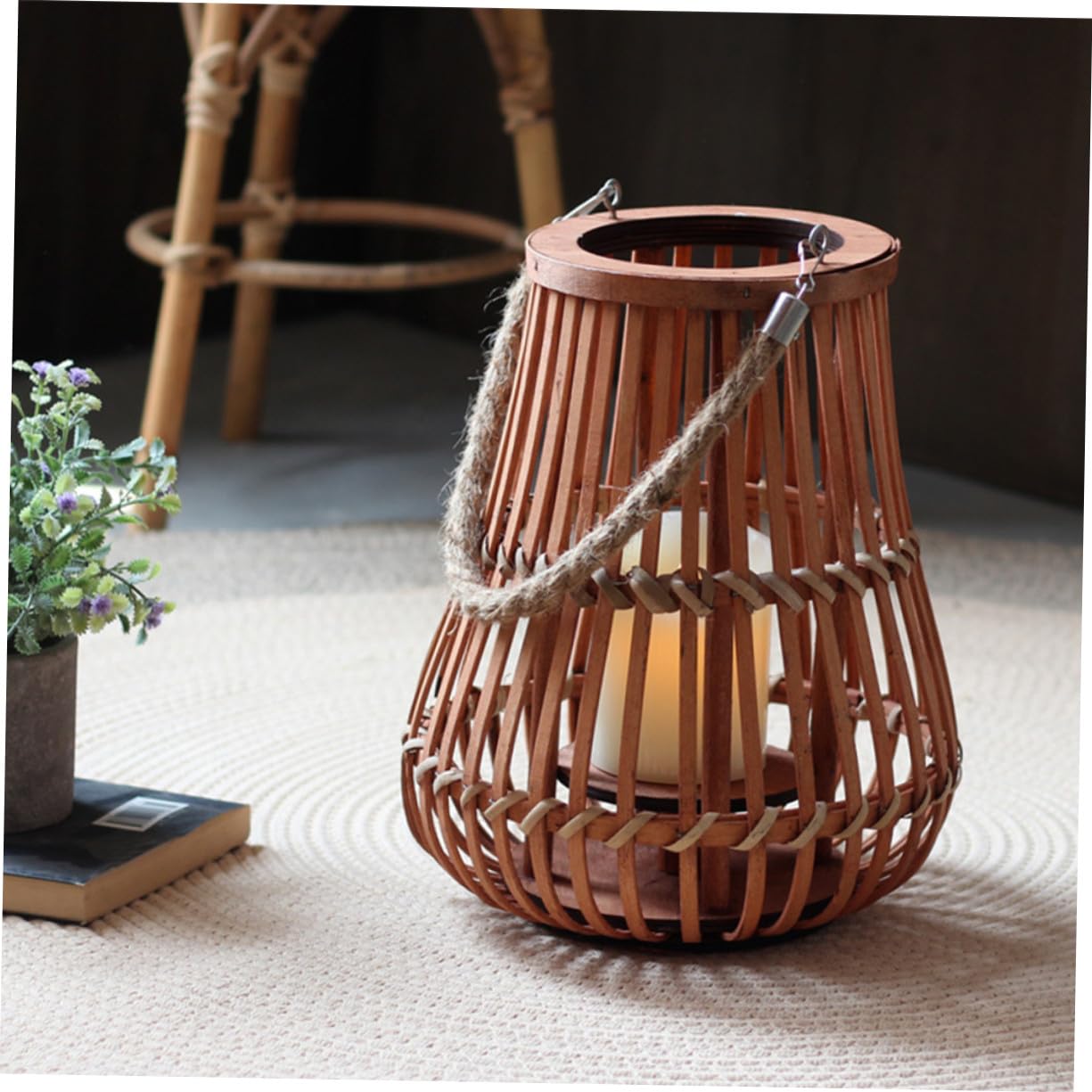 MAGICLULU Ozdoby Do Lamp W Stylu Retro Wiszące Uchwyt Na Lampion W Stylu Boho Retro Ręczna Latarnia Dekoracyjna Dekoracja Do Wnętrz Ogrodowa