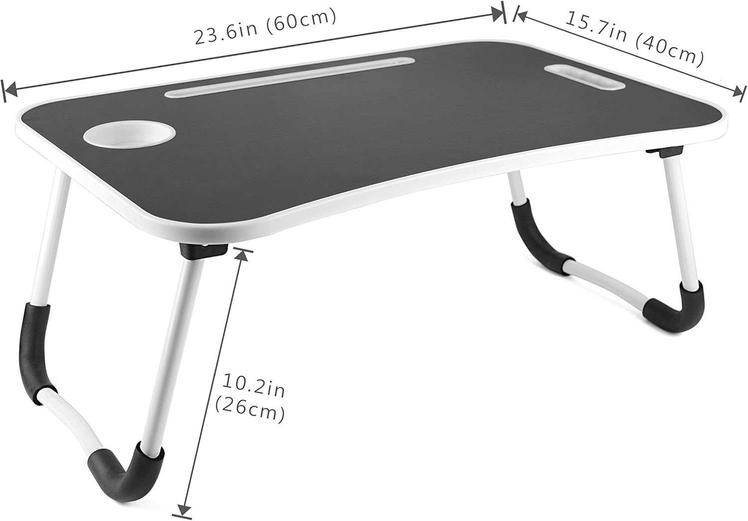Onе-Dау Sаlе: Uр tо 50% оƒƒ Laptop Tray Table with Foldable Legs, Wood Bed Breakfast Tray, Smartphone Tablet Laptop Desk for Homework Online College, Portable Laptop Stand for Couch Floor Sofa Kid