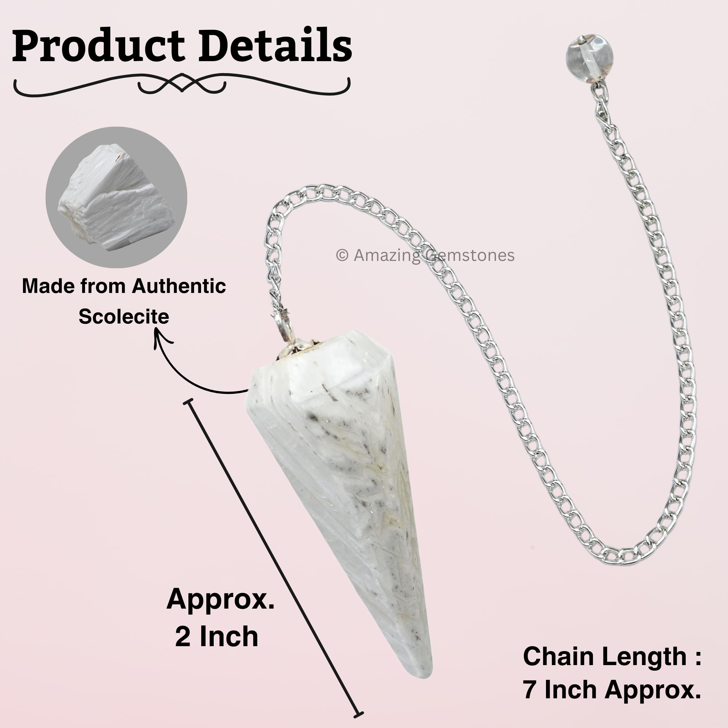 Amazing Gemstone Kristallpendel zur Wahrsagerei - Zertifizierte Wünschelrutenkristalle für den Chakra-Ausgleich und die Meditation