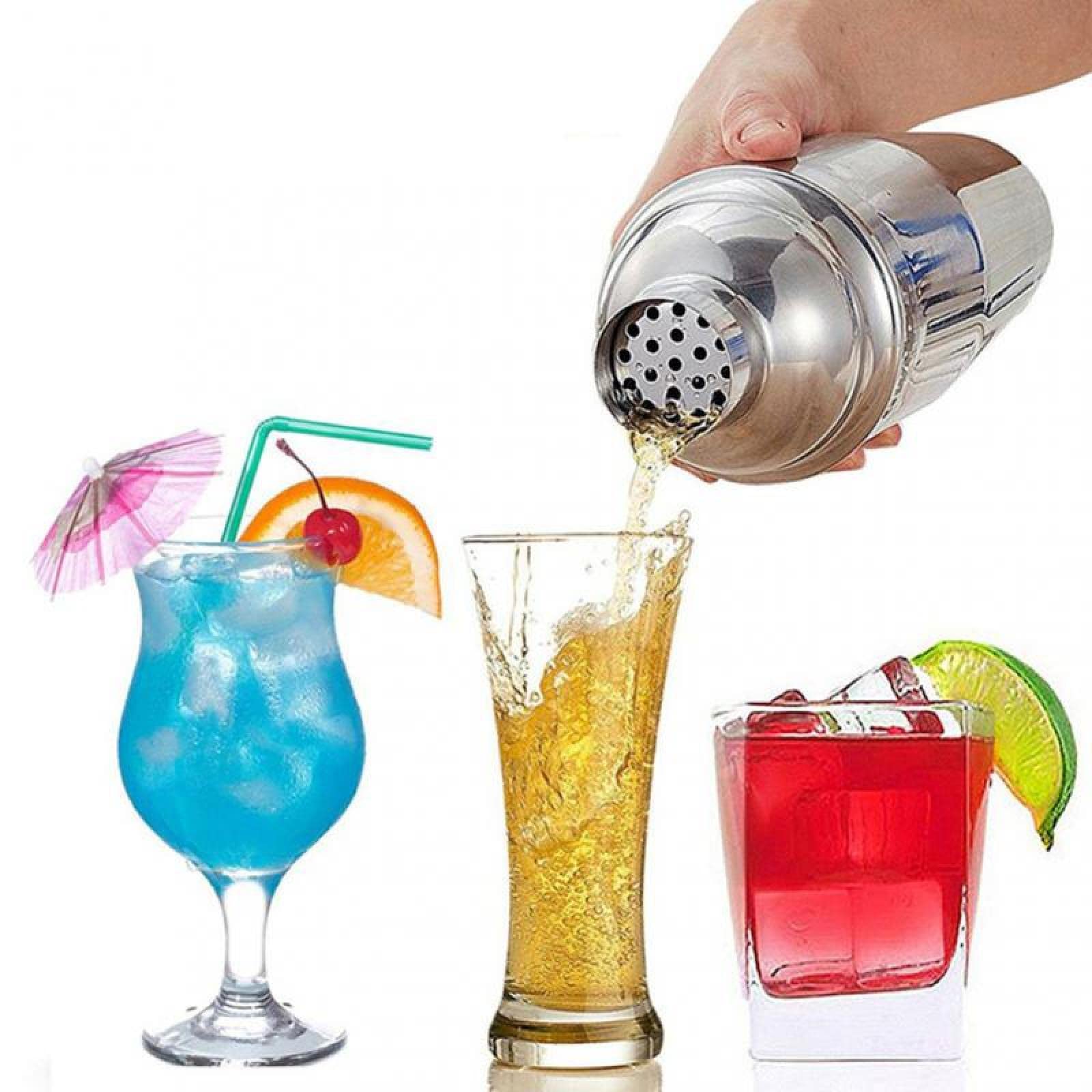 Genérico Set De Coctelería De Acero Inoxidable, 750 Ml con Base, Utensilios para Mezclar Cócteles, Ahorra Tiempo Y Es A Prueba De Fugas, Ideal para Guardar En Casa O En Fiestas