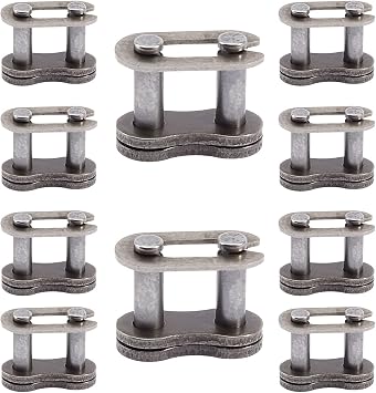 10pcs 25H Drive Chain Repair Master Connector Split Link Compatible with 43cc 47cc 49cc 2-Stroke Atv Quad Pit Dirt Super Pocket Mini Bike Lifan Kazuma SUNL