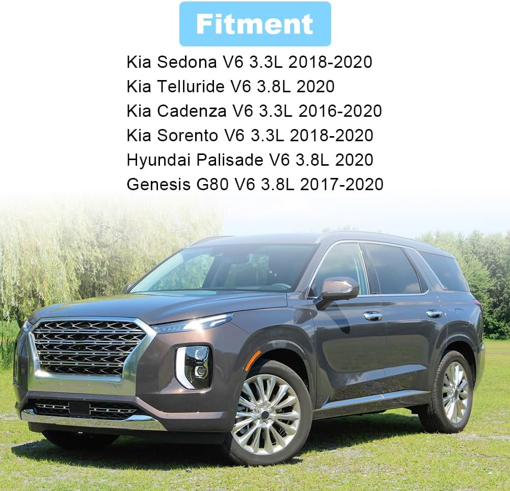 JDMON Ignition Coils Pack with Spark Plugs Compatible with Kia Sedona, Telluride, Cadenza, Sorento, Hyundai Palisade, Genesis G80 2016-2020 V6 3.3L 3.8L Replacement for UF863 273103L030 93175