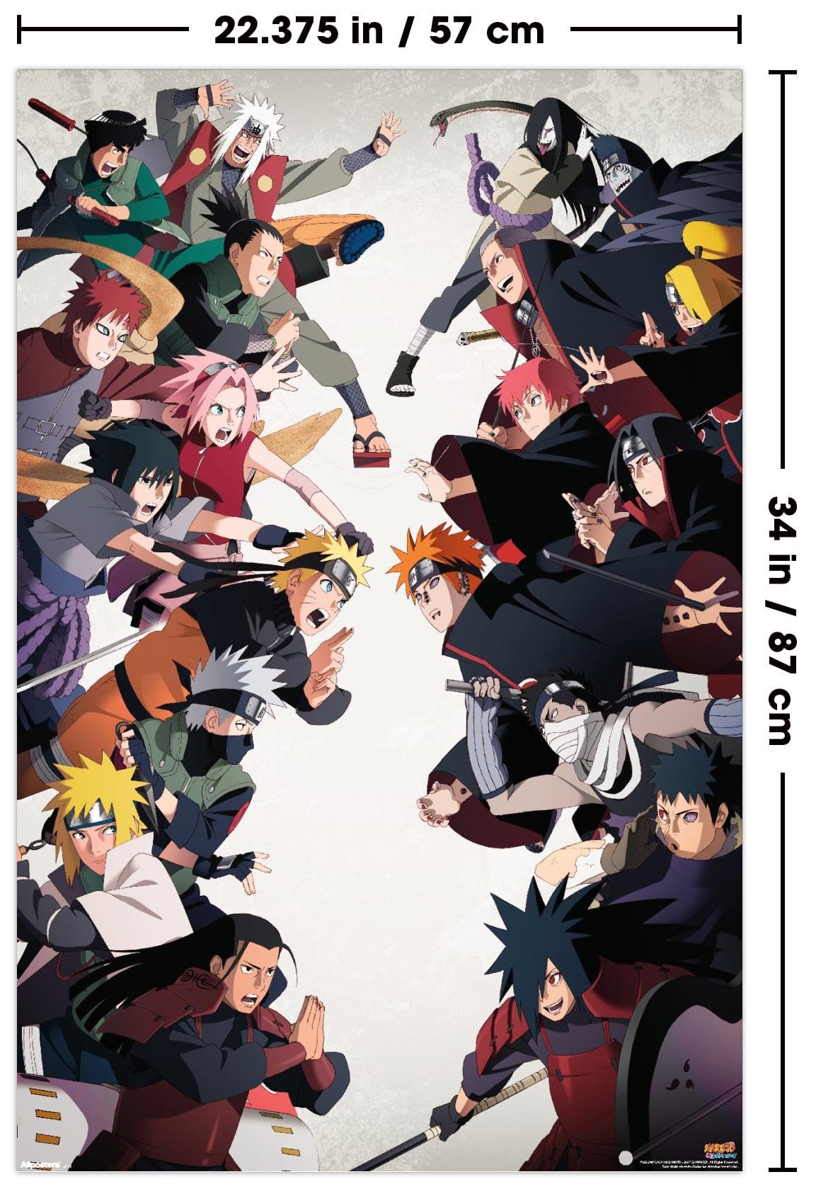 Amazon.com: Naruto Shippuden - Face-Off Wall Poster, 34L