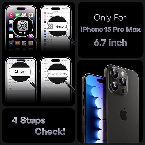 Miniatura 2 de TOCOL Funda magnética para iPhone 15 Pro Max, protección completa mejorada de la cámara, compatible con Magsafe, protección contra caídas,