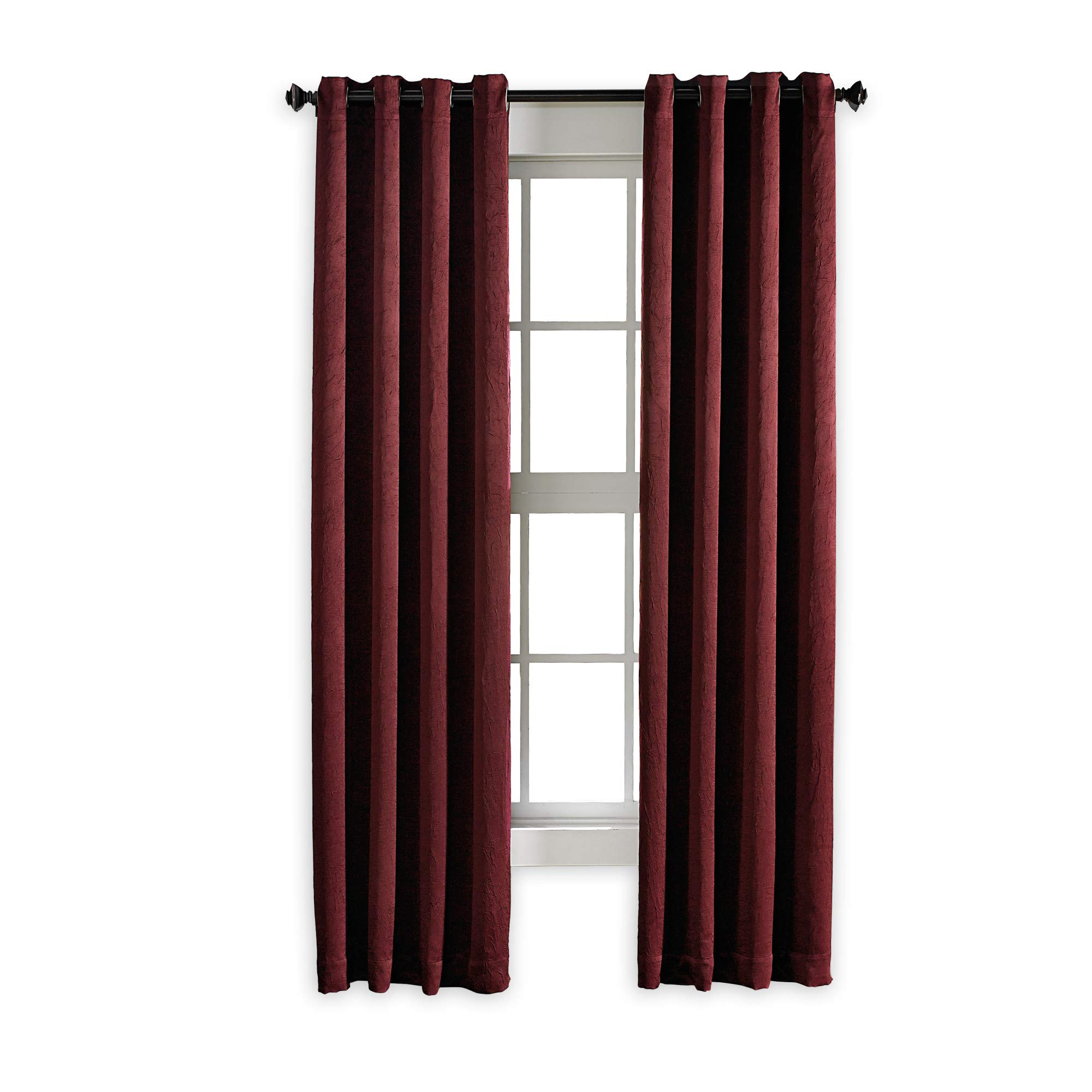 Curtainworks Lenox Grommet Curtain Panel, 50 x 63 in, Wine, W 50" x L 63" (1 Panels) - Image 2