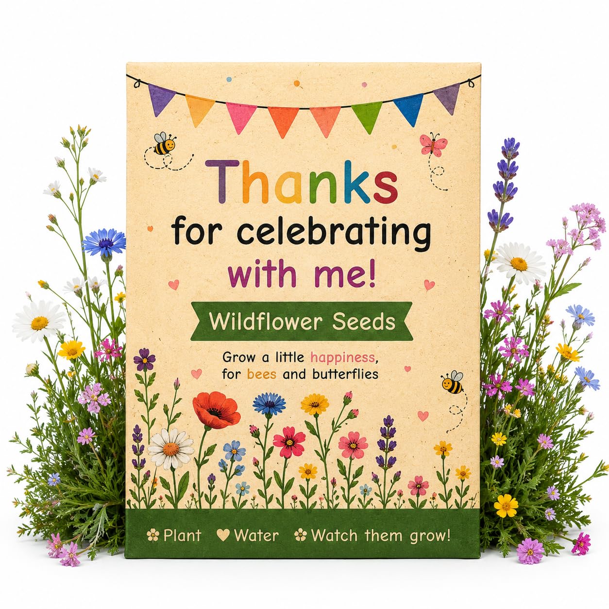 Wildflower Seed Packets Wedding Favors – Party Favor Seed Envelopes for Guests, Kids Birthday Party Favors, Bridal Shower (20)