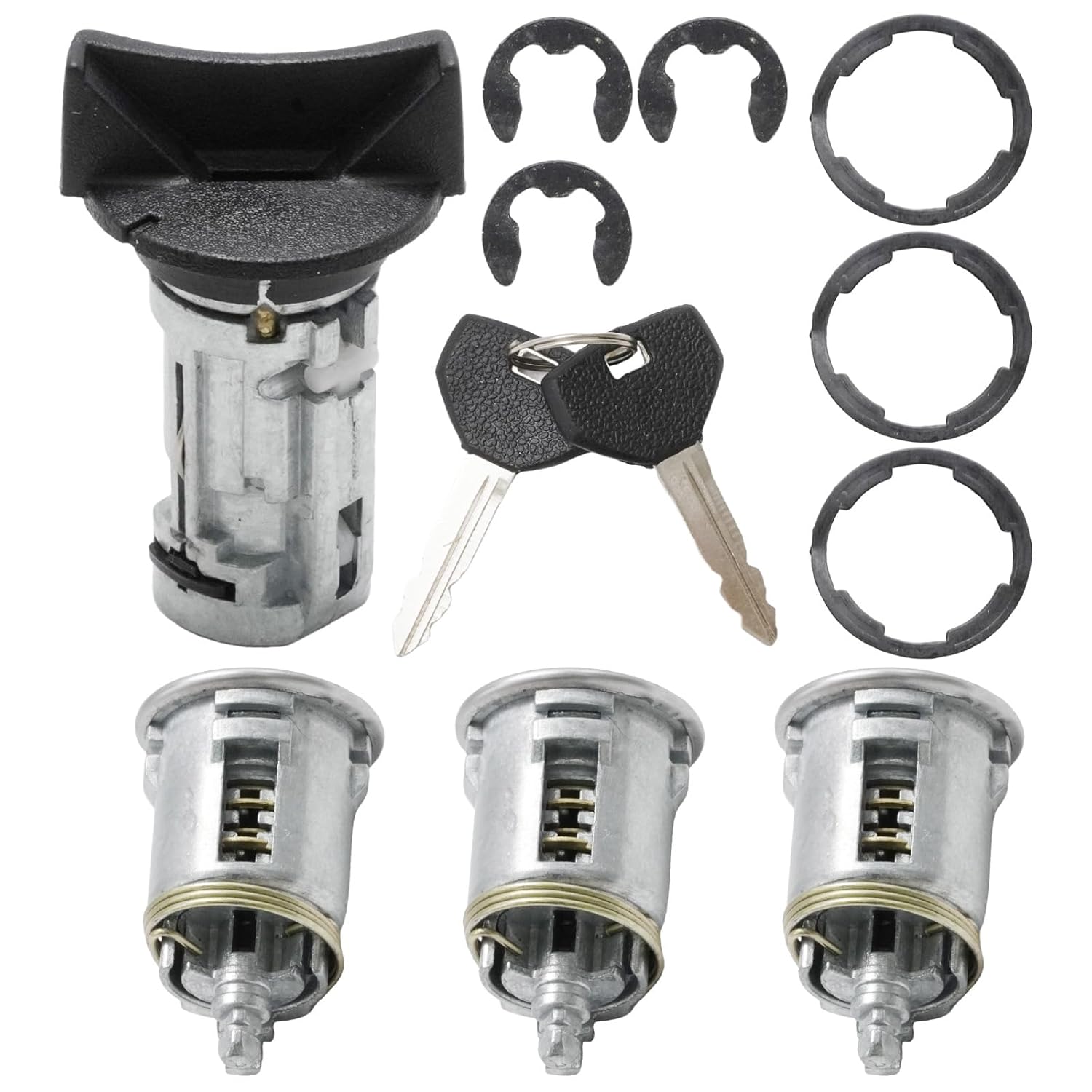 Hoypeyfiy 5161055AA Ignition Switch Lock Cylinder with Door Lock and Keys Fit, Replacement for Jeep Wrangler YJ 1990-1995, Replacement for Jeep Cherokee XJ 1990-1996