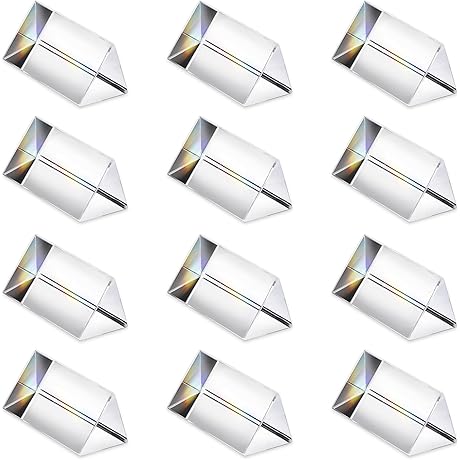 QFkris 12-Piece Retro Prism Set: Discover the Magic of Light Spectrums