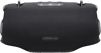JBL Xtreme 4 Black Portable Bluetooth Speaker w/divvi! Hardshell Case Bundle
