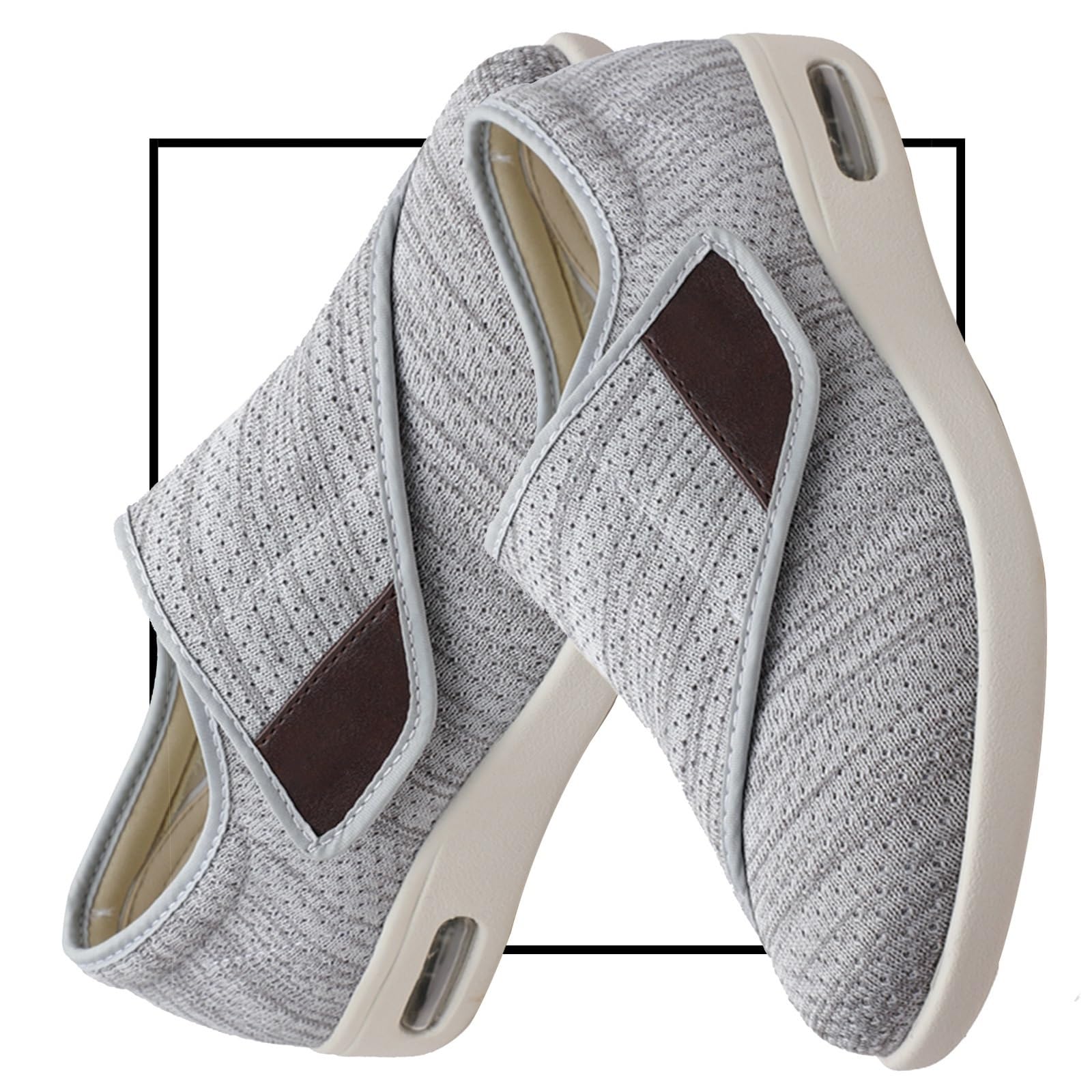 Zapatillas ortopédicas para Mujer Zapatos Diabéticos para Hombre Zapatos Anchos Especiales para Pies Hinchados Cómodas Zapatillas Ajustables para Aliviar el Dolor de Pies
