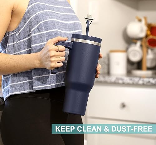 Miniatura 2 de Fundas de pajilla, cubiertas de punta de paja de silicona, tapas de paja a prueba de polvo, cubierta protectora suave de silicona reutilizable para