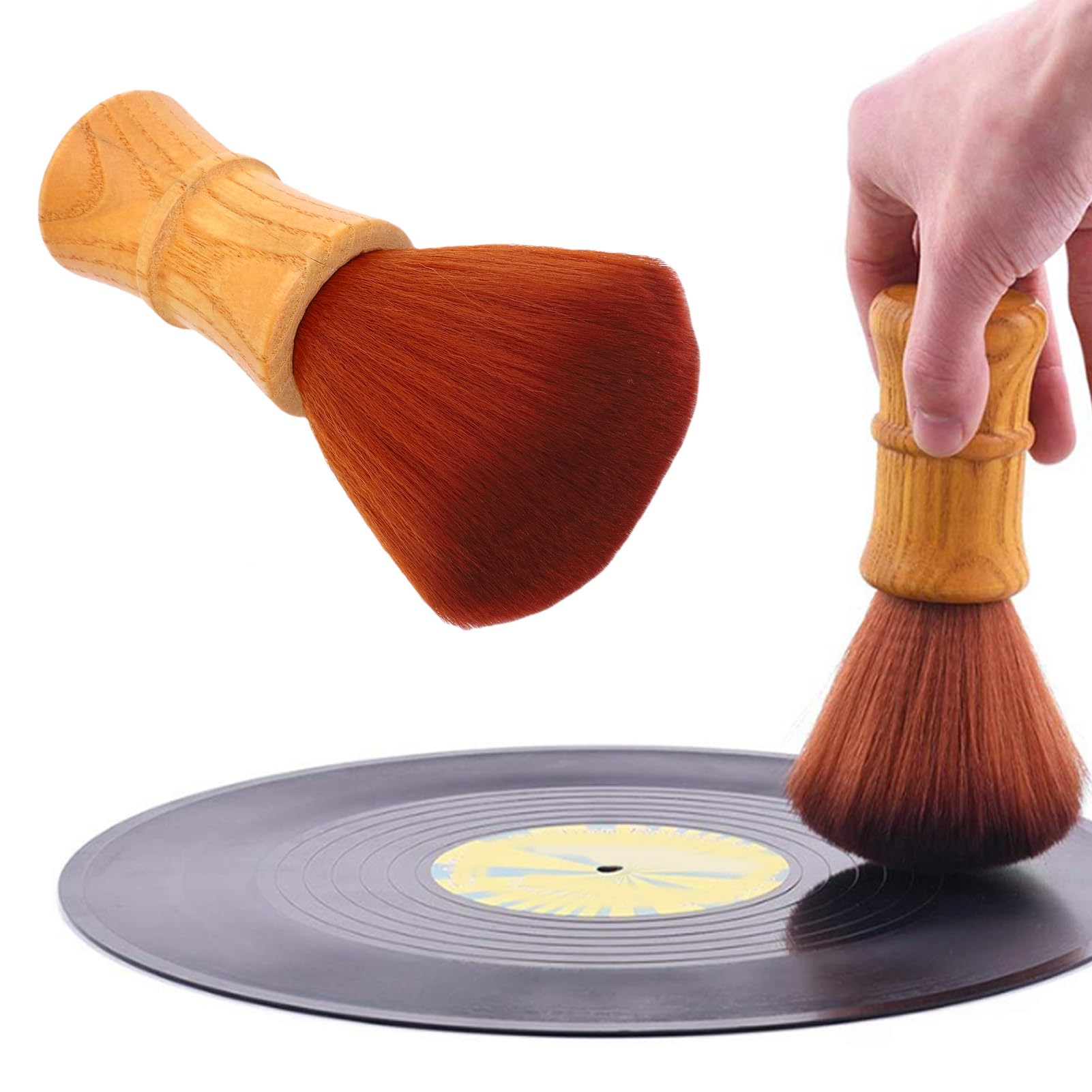 Vinyle Record Cleaning Brush,Anti Static Wooden Soft LP Record Cleaner,Vinyle Dust Remover Brush Record Player Accessories for Vinyle LP CD Album