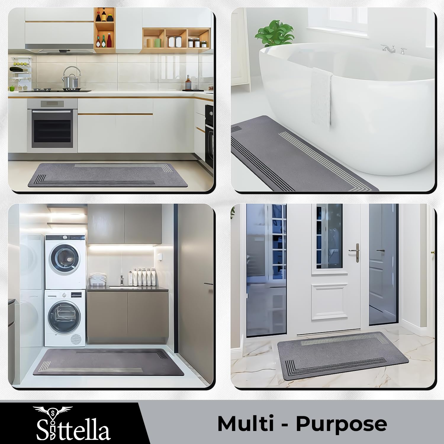 SITTELLA Kitchen Floor Mats - Waterproof & Anti-Slip -7 SITTELLA Kitchen Floor Mats - Waterproof & Anti-Slip -7