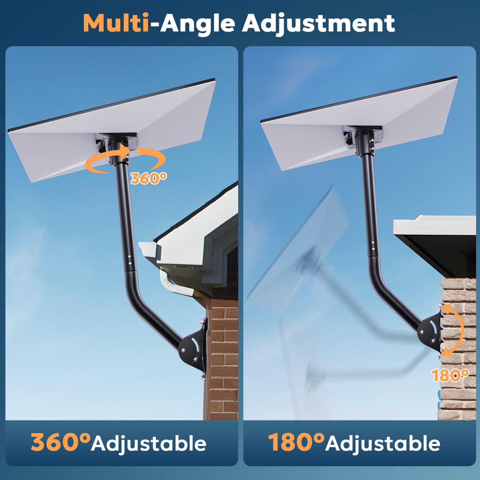 Starlink Pole Mount Starlink Gen 3 Roof Mount With 120° Adjustment - Heavy Duty Pole Mount Kit For Standard Dish Starlink Mounting Kit - View #3