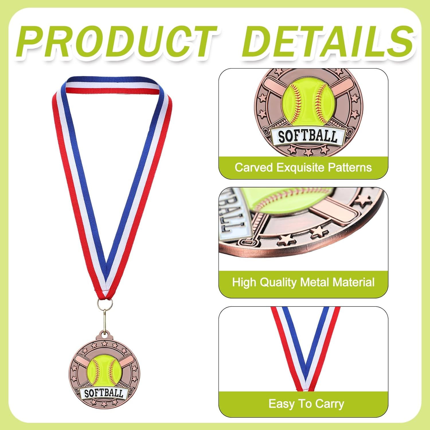Remuuly 30 Packs Bronze Medals Bulk, 2'' Award Medals Team Participation Trophies with Red White and Blue Striped Ribbon for Competitions Celebration Prizes Gift Sports Themed Party Favor