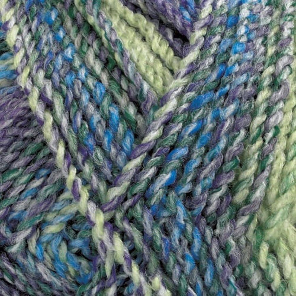 James Brett Marble Chunky Knitting Yarn 100% Soft Acrylic Wool 200g Ball (Purple Green Blue - MC3)