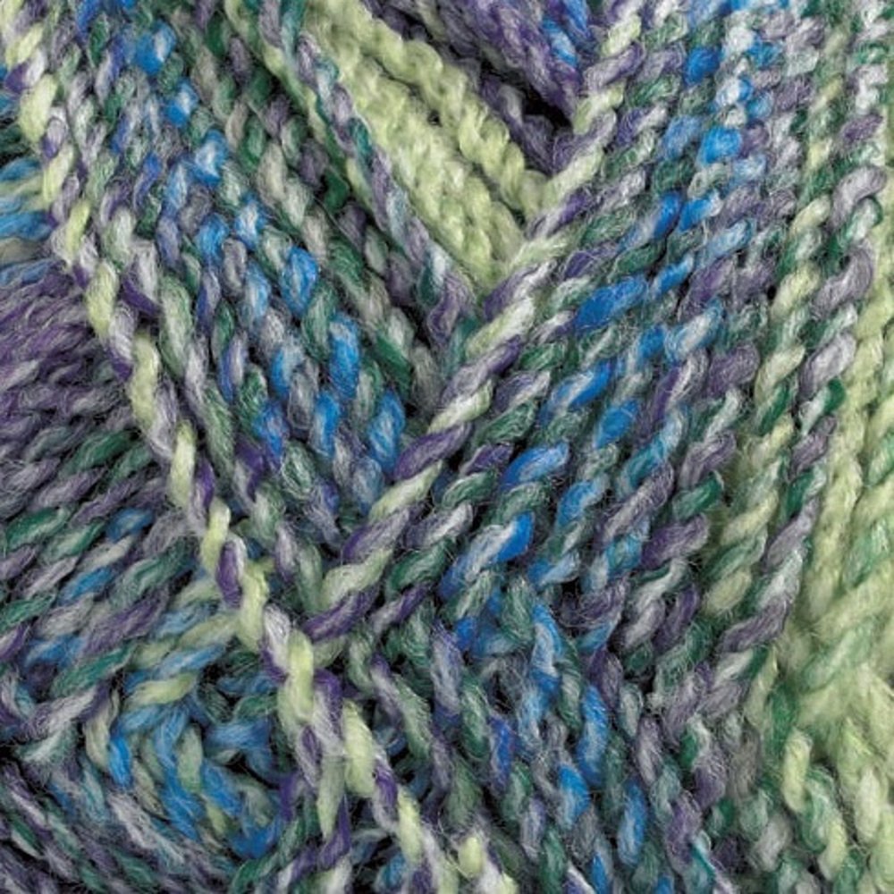 James Brett Marble Chunky Knitting Yarn 100% Soft Acrylic Wool 200g Ball (Purple Green Blue - MC3)