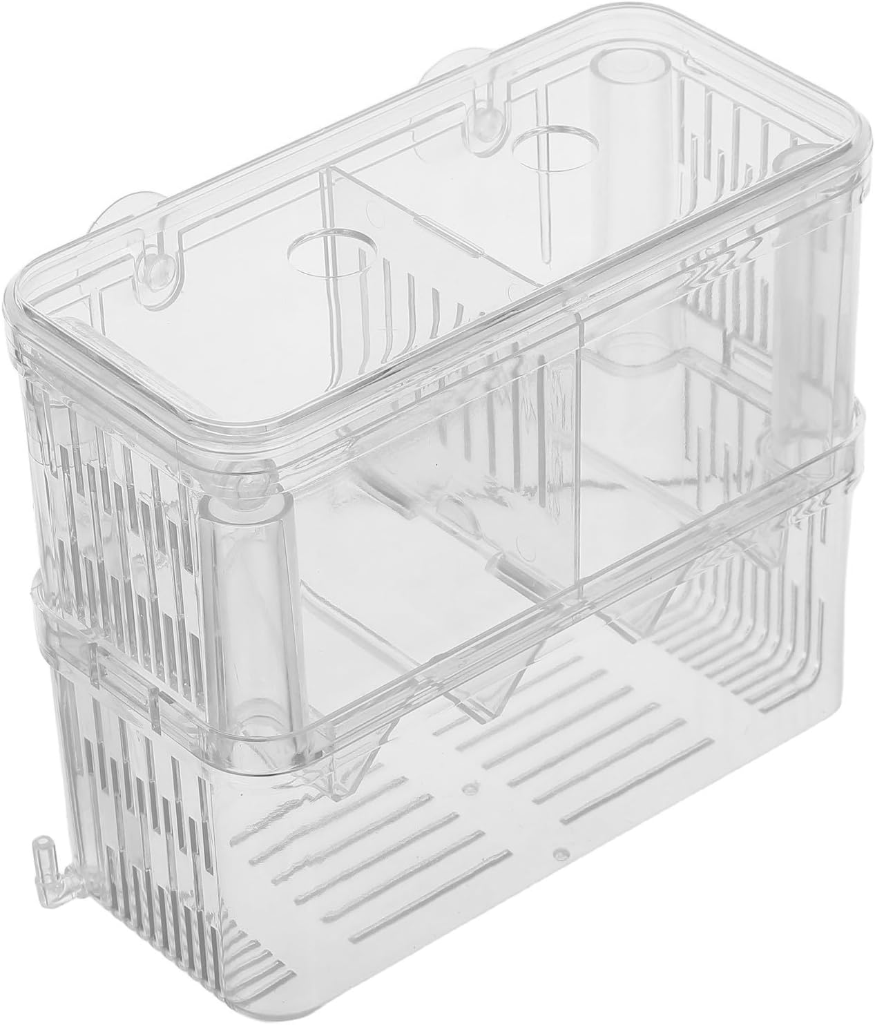 Artibetter Aquarium Fish Breeding Box for Mature Fish Plastic Isolation Hatchery Tank with Suction Cups Effective Separation and Observation Window