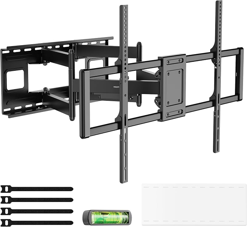 Mount-It! Heavy Duty XXL Full Motion TV Wall Mount for Extra Large TVs, max VESA 900x600, Holds up to 264lb, Swivel Tilt Extension Adjustable TV Mount for 60" 65" 75" 80" 85" 90" 98" 100" 115" 120 in